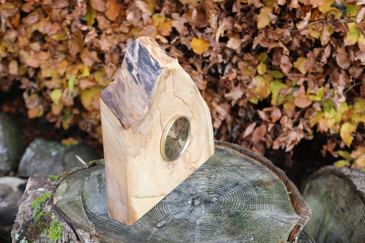 Irish Spalted Sycamore Wooden Clock