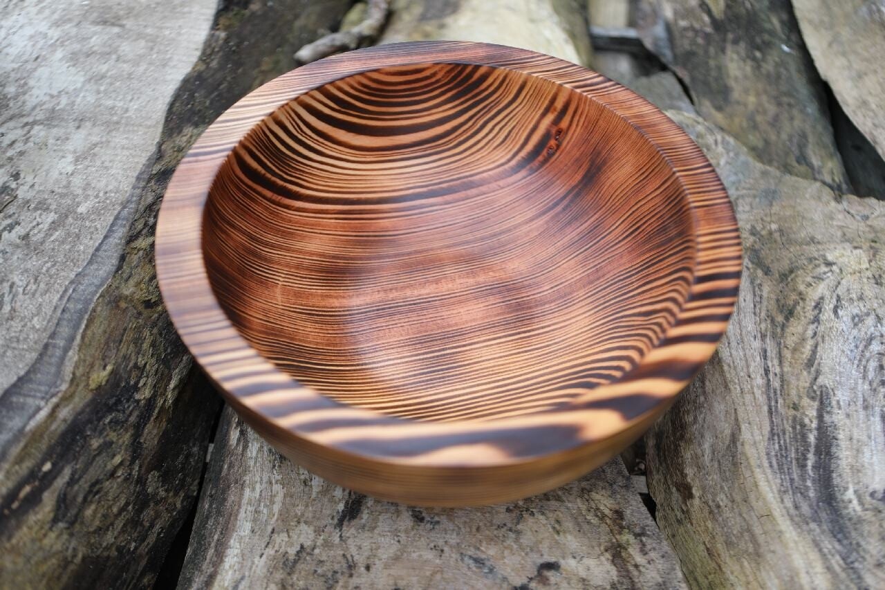 Irish Chestnut Wood Turned Salad Bowl