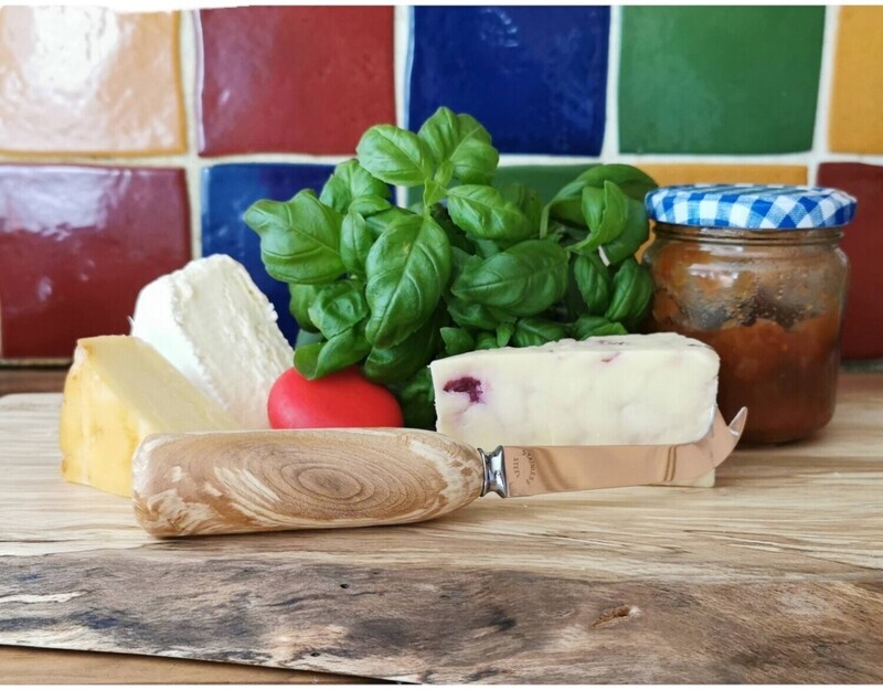 Exquisite Handmade Wood-Turned Cheese Knife - Ideal Match for Cheese and Charcuterie Boards