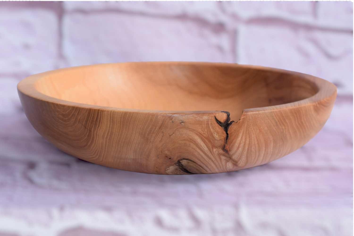 Elm Shallow Wooden Bowl