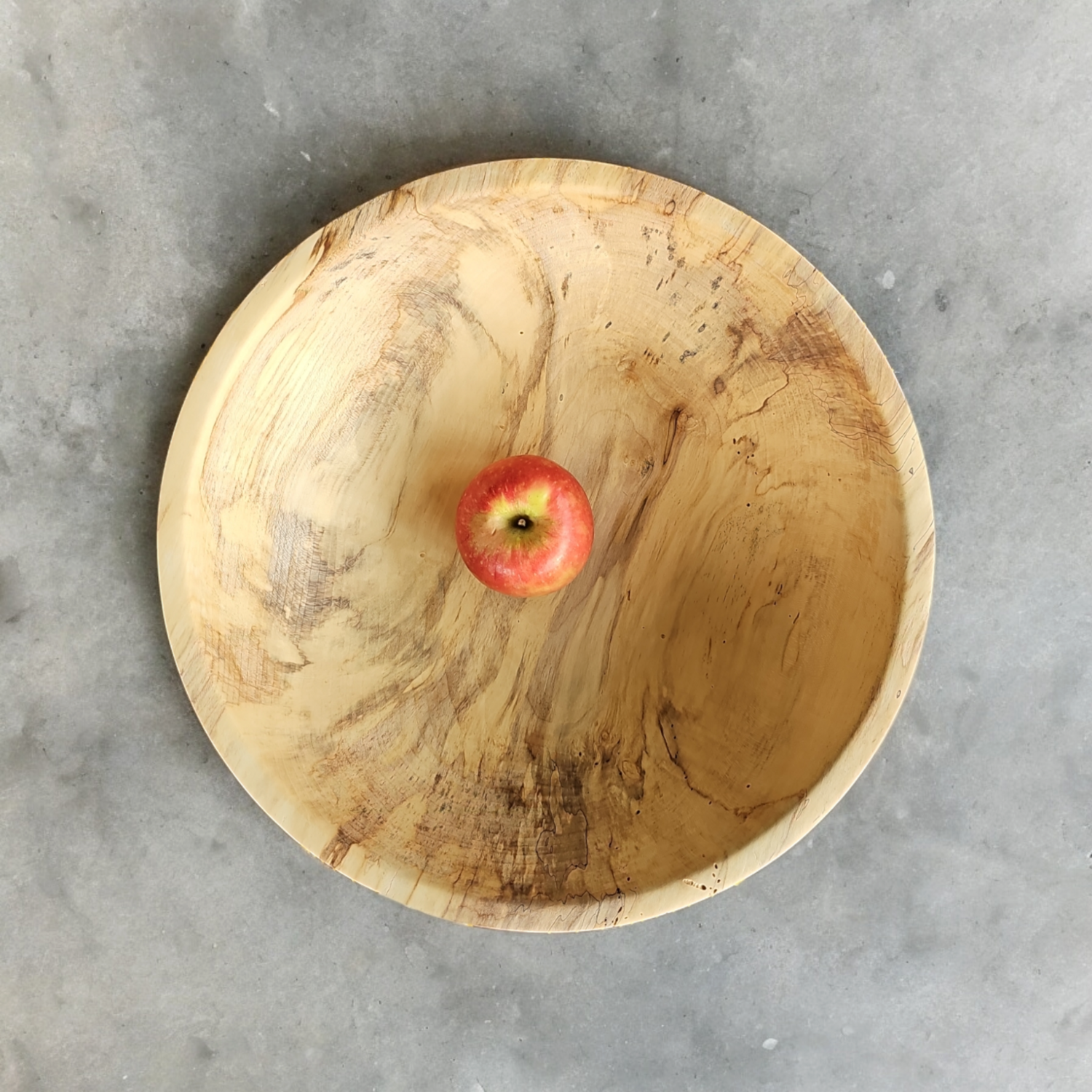 Extra Large Wood Turned Spalted Sycamore Bowl.