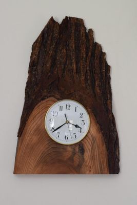 Elm Large Live Edge Wall Clock