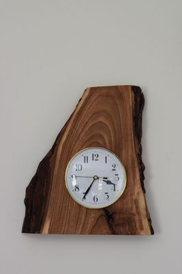 Elm Live Edge Clock Mantel or Wall Hanging Featuring Large Clock Face 150mm