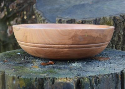 Elm Shallow Wooden Bowl