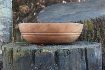 Elm Shallow Wooden Bowl