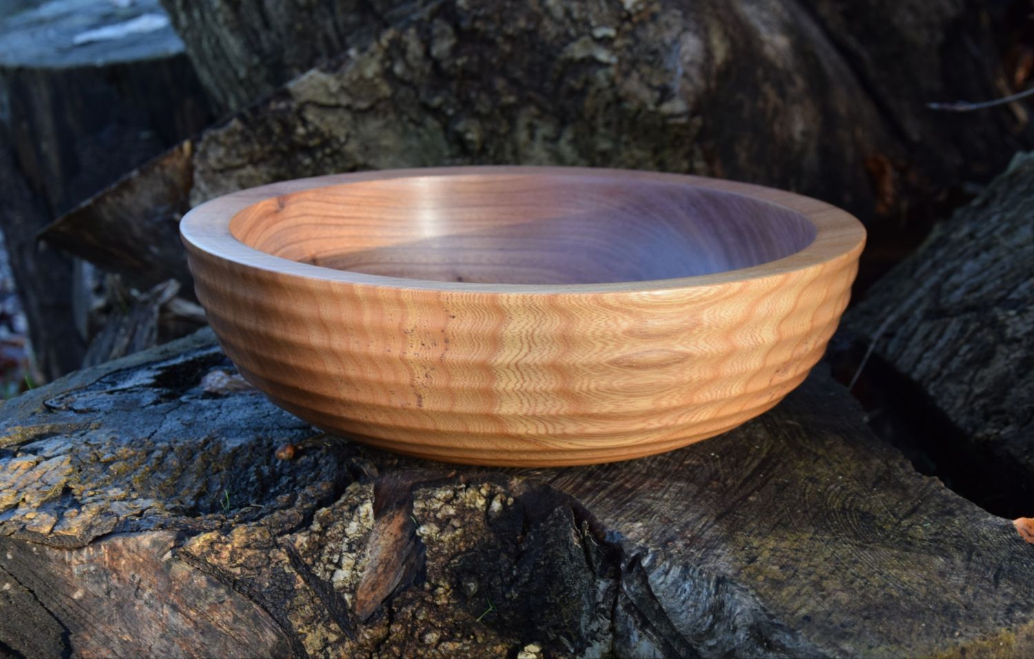 Irish Elm Large Salad Bowl
