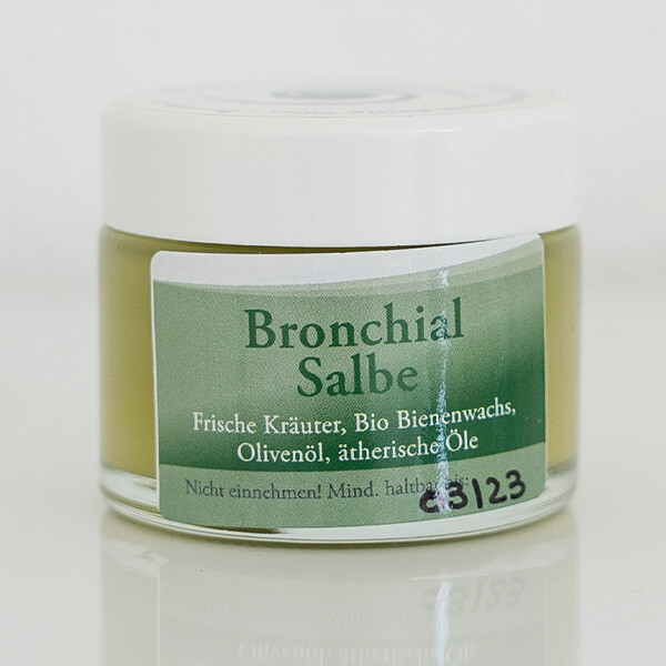 Bronchialsalbe 50ml – handgerührt & bio, mit ätherischem Öl Bronchialsalbe 50ml – handgerührt & bio, mit ätherischem Öl