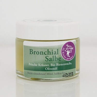 Bronchialsalbe 30ml handgerührt & bio,  ohne zusätzliches  ätherisches Öl