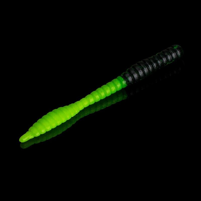 Soorex Worm 80mm Black - Chartreuse