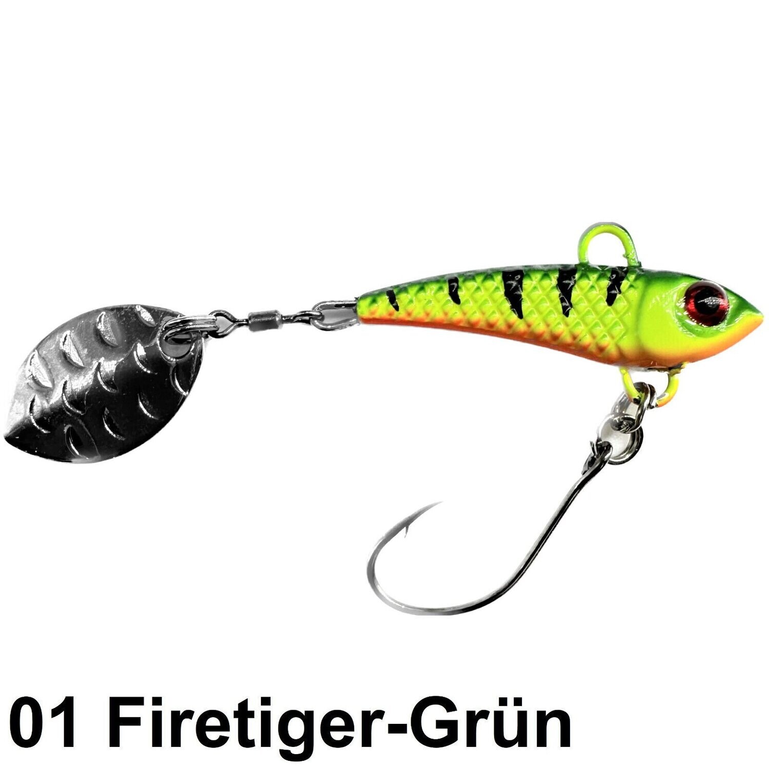 Paladin Ultralight Action Spin Jig Spinner 01 Firetiger Grün