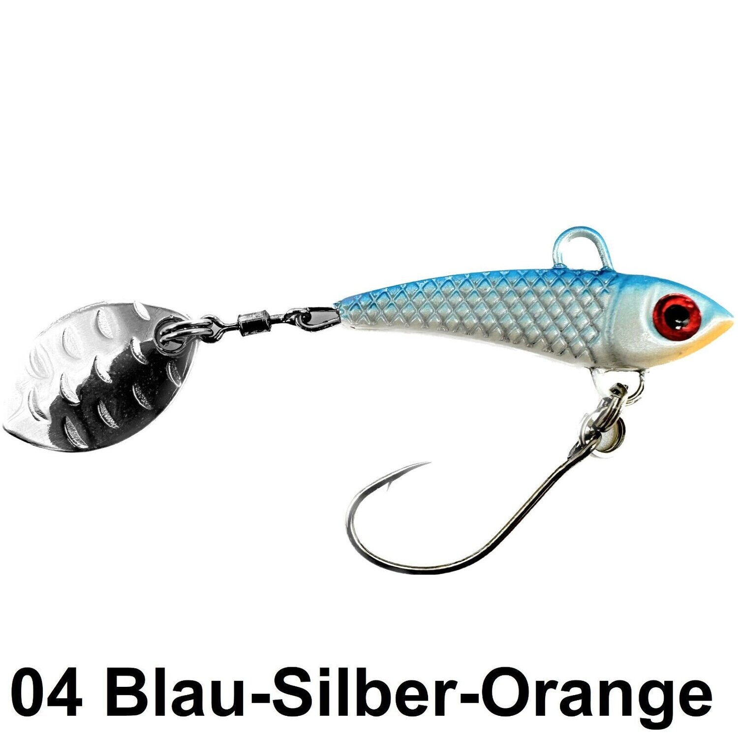Paladin Ultralight Action Spin Jig Spinner 04 Blau-Silber-Orange