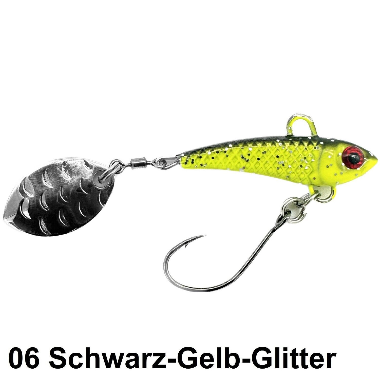 Paladin Ultralight Action Spin Jig Spinner 06 Schwarz-Gelb-Glitter