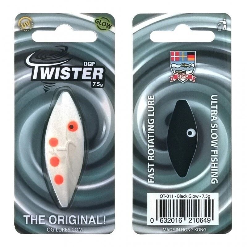 OGP TWISTER Black White Glow 7,5 gr.