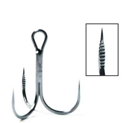 MARUTO Semi-Barbless-Drillinge Größe 8