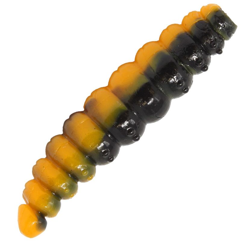 FTM Lifter Lures Larvy cheese 4,5 cm dark yellow / black