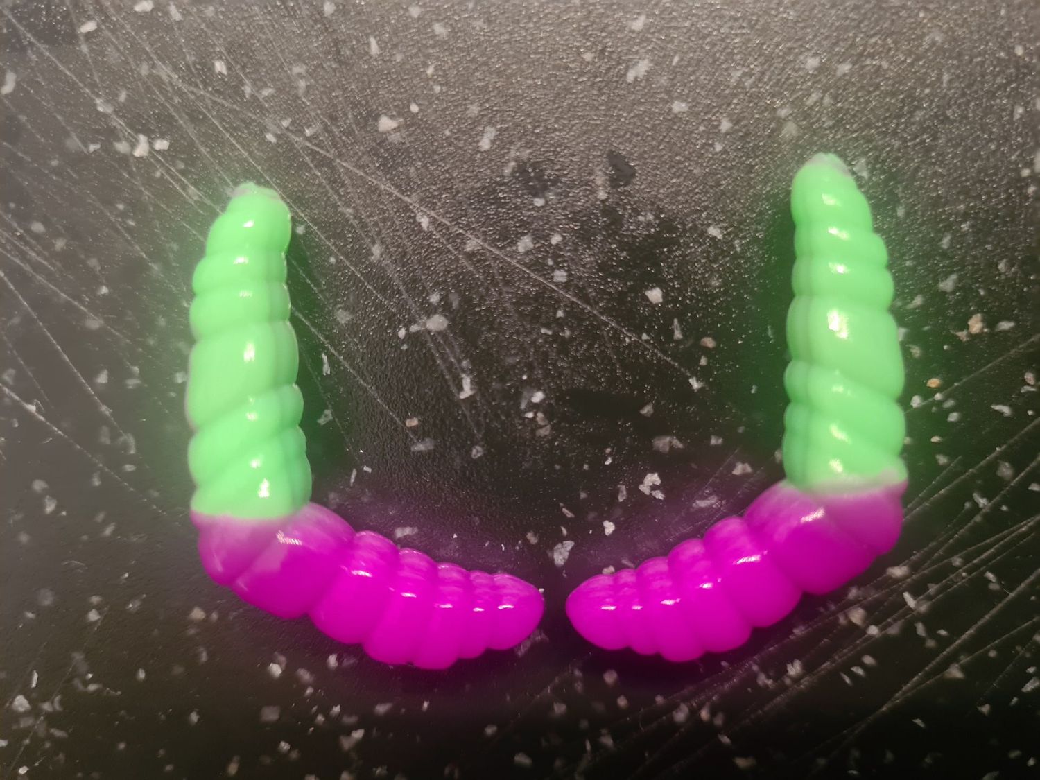 CurlyCatch chartreuse / purple