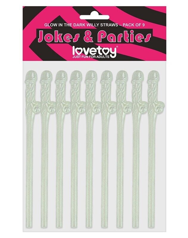 LoveToy - Glow in The Dark Rietjes - Set van 9 LoveToy - Glow in The Dark Rietjes - Set van 9