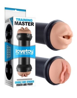 LoveToy Training Master Double Side Stroker/Mastrubator Mond + Vagina