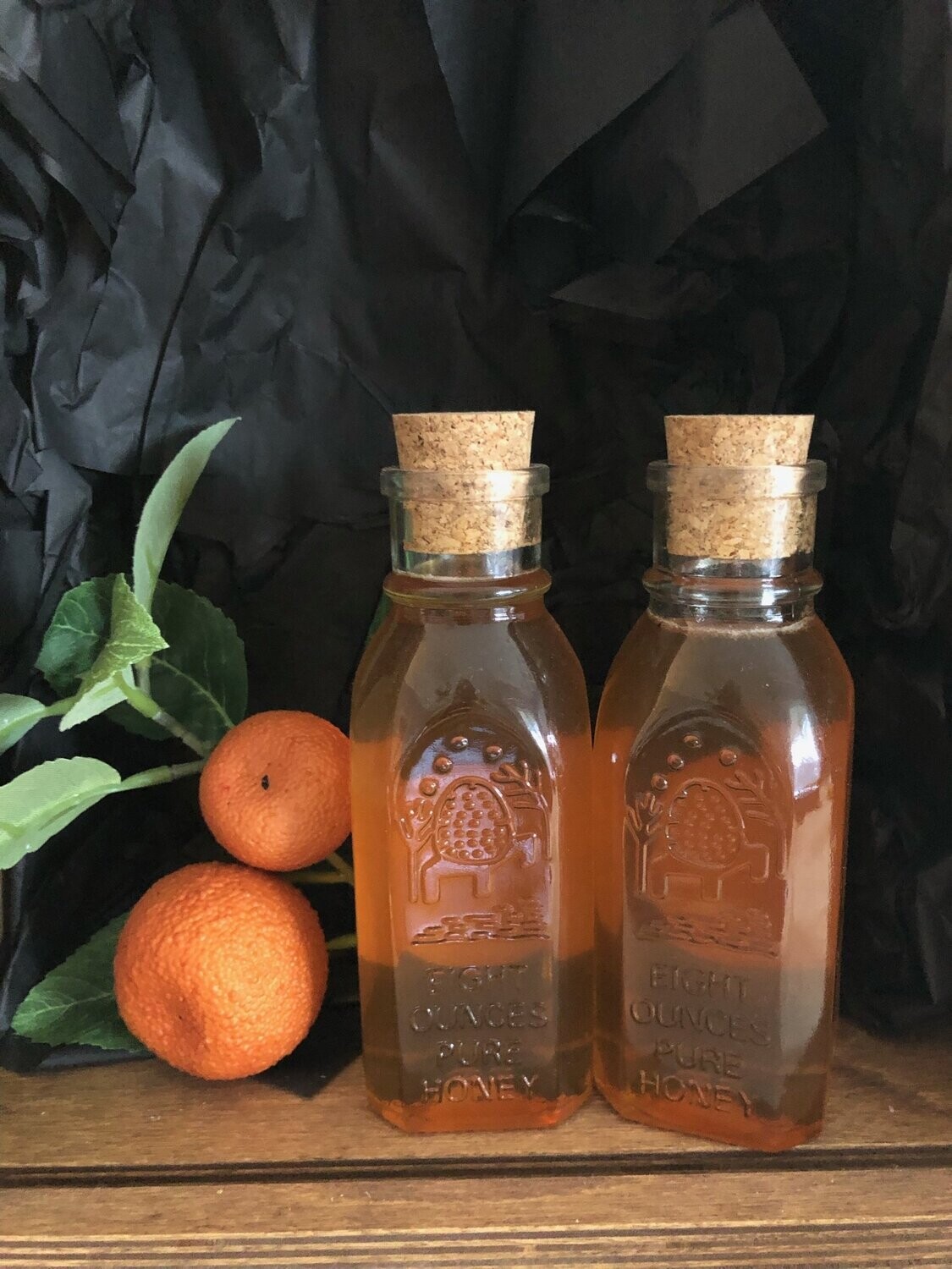 100% Pure, Raw Unfiltered Orange Blossom Honey; 8 Oz Muth Jar w/cork