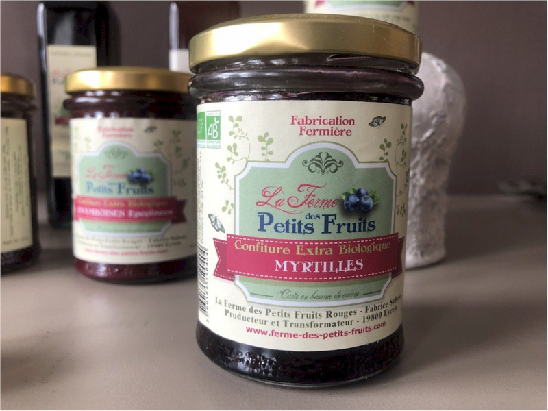 Confiture extra biologique Myrtilles