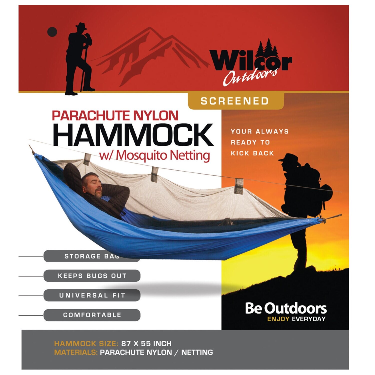 Camping - Hammocks Double Nylon/w Netting