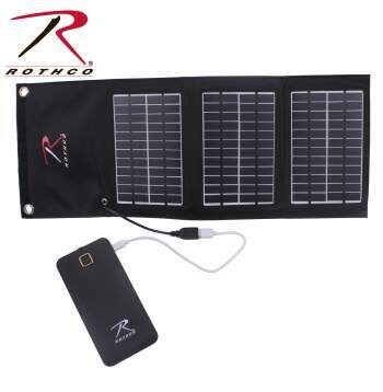 Lighting - Solar Molle Battery Charger Foldable Panel w/ Power Bank
