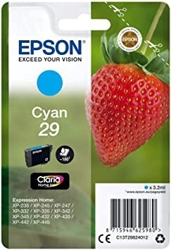 EPSON 29 CYAN INK STRAWBERRY