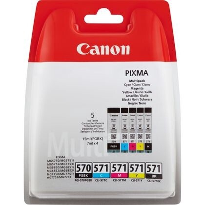 Canon CLI-571 BK/C/M/Y Ink Cartridge Multi Pack - (Duplicate Imported from WooCommerce)