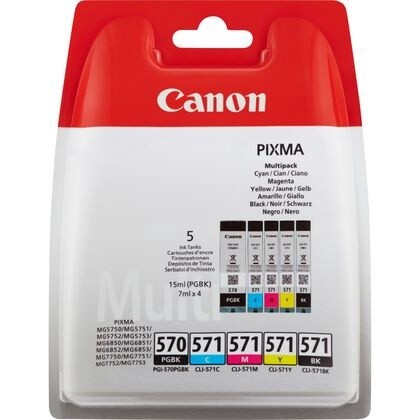 Canon CLI-571 C/M/Y/BK Ink Cartridge Multi Pack