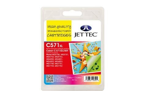 Jettec Canon CLI571XL Cyan Majenta Yellow 