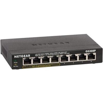 8 Port Ethernet Switch Gibabit GS308P-100UKs