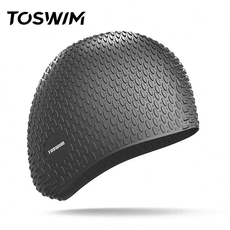 طاقية سباحة سيلكون مبزر Toswim #