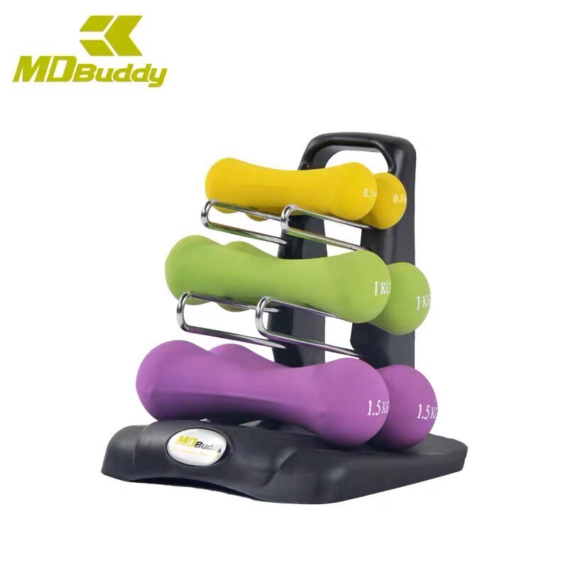 ستاند مع دامبلز 6 قطع ام بدي الاصلي طقم ✓