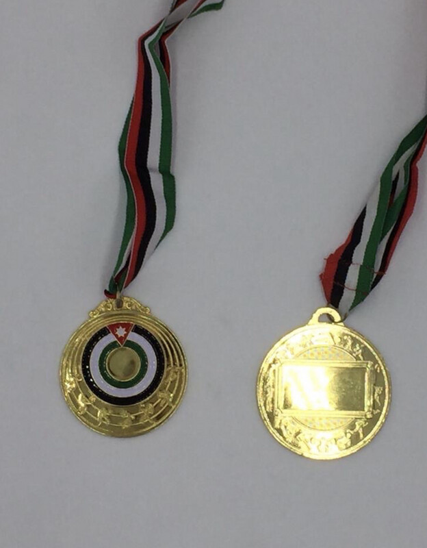 ميدالية علم الاردن والعاب قوى ذهبي #