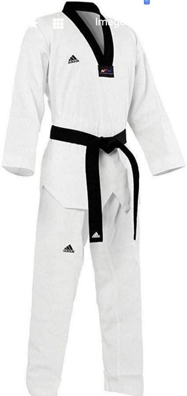 بدلة تايكوندو اديداس ابيض ولادي 120 #