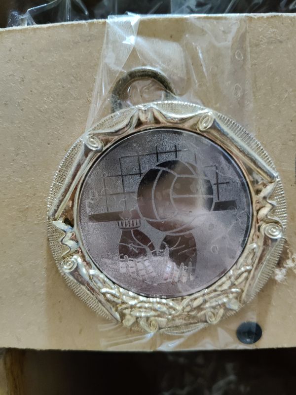 ميدالية مع قشرة كرة طائرة #