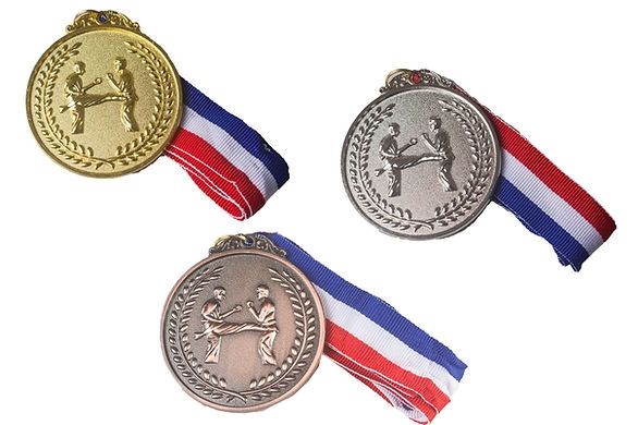 ميدالية تايكوندو 6.5 سم ذهبي #