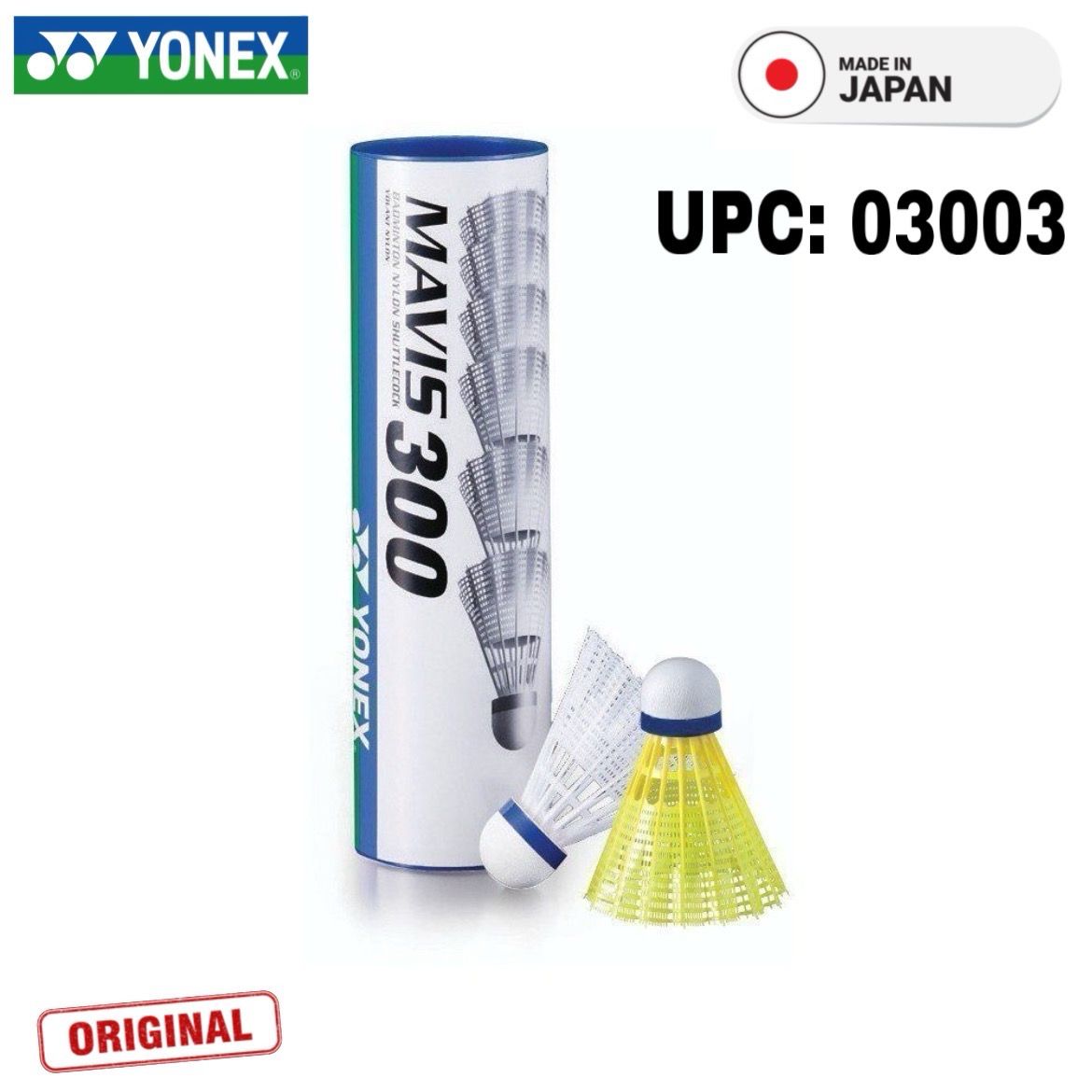 ريش بدمينتون نايلون أصلية باللون والأصفر Yonex Mavis 300 #
