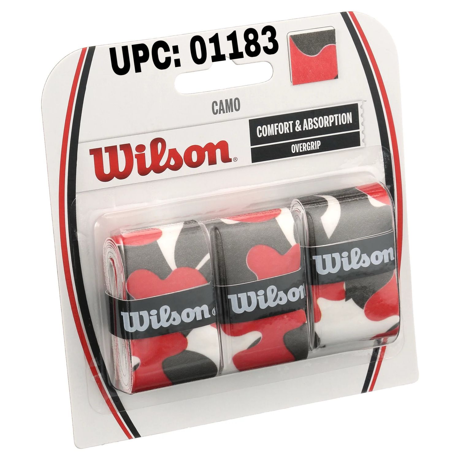 شريط قبضة مضرب Wilson Overgrip (طقم 3 قطع) – تصميم CAMO #