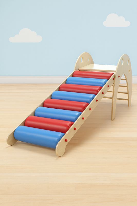 منحدر تمارين للأطفال بأسطوانات متحركة 120*75*280سم ✓