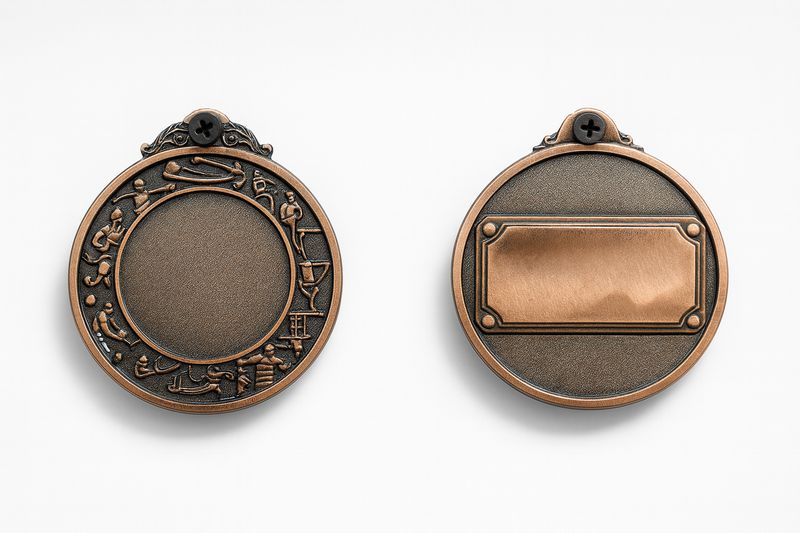 ميدالية صحن فاضي العاب القوى (مربع) بروزني #