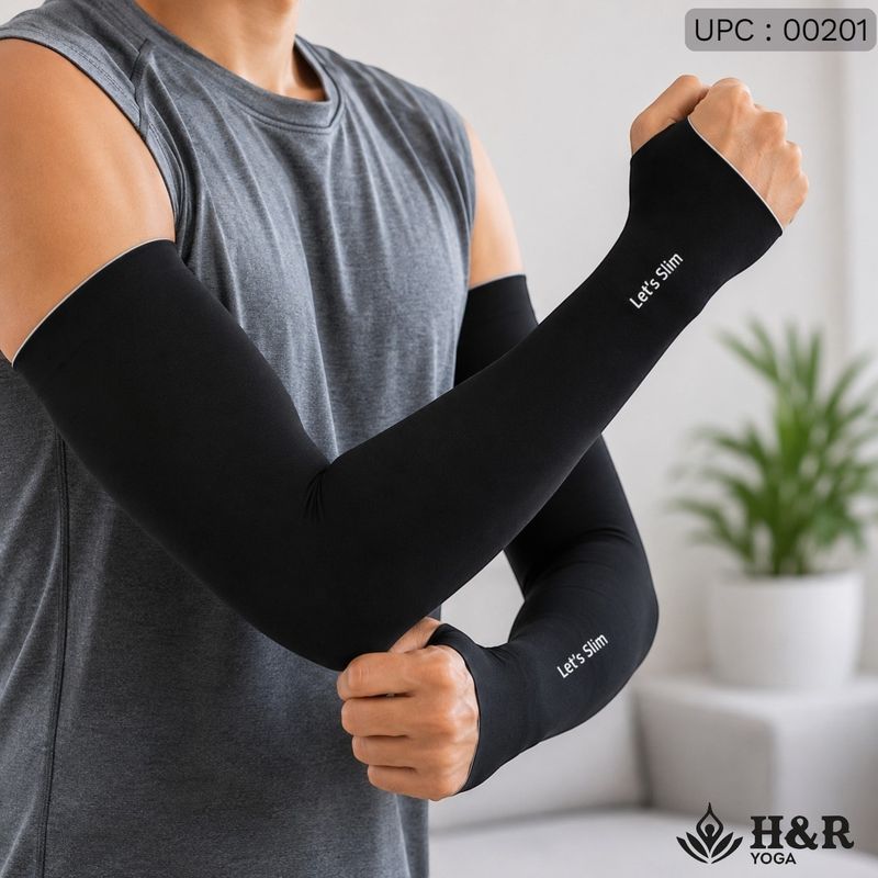 أكمام تدريب رياضية ضاغطة لليد والذراع بالزوج (سادة)✓