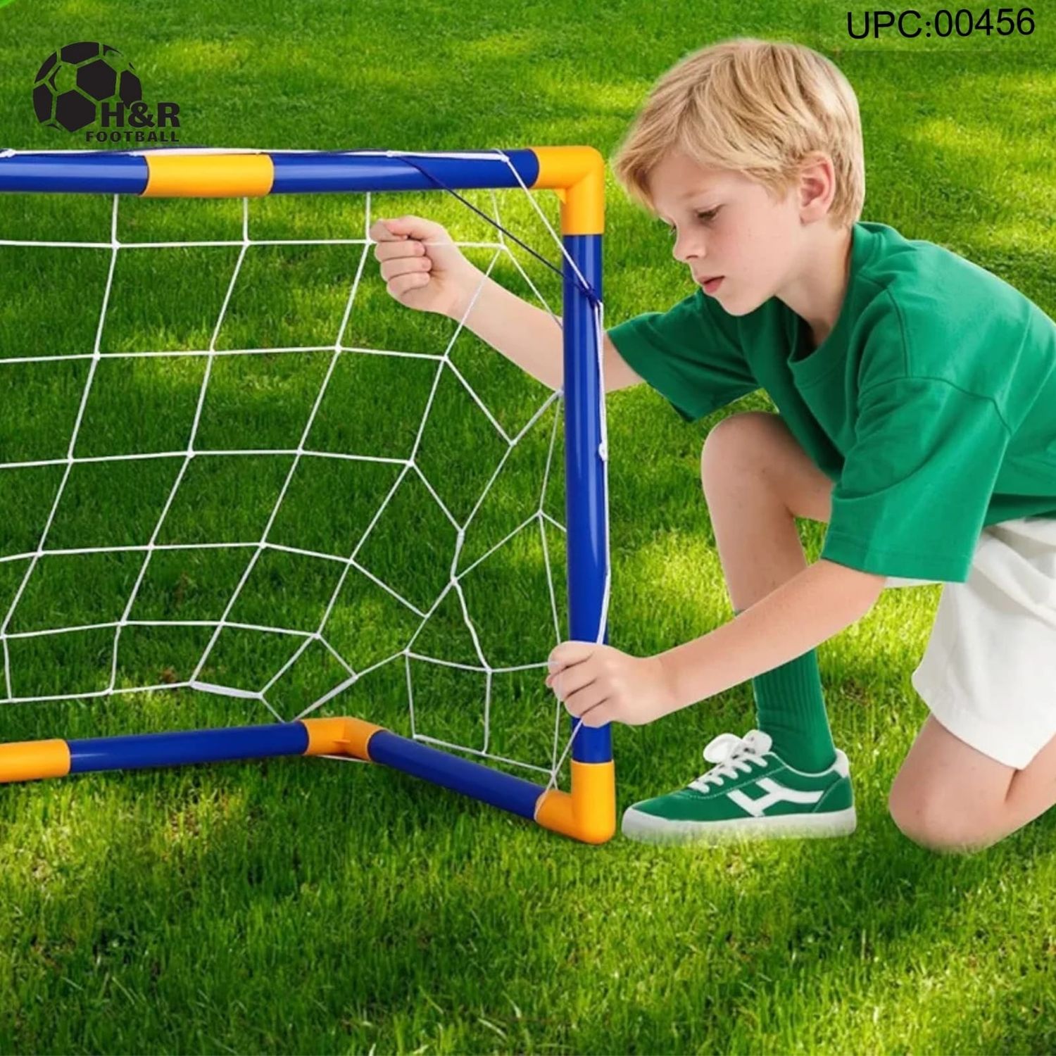 مرمى كرة قدم للأطفال بلاستيك مع كرة ومضخة بالفردة 120cm @