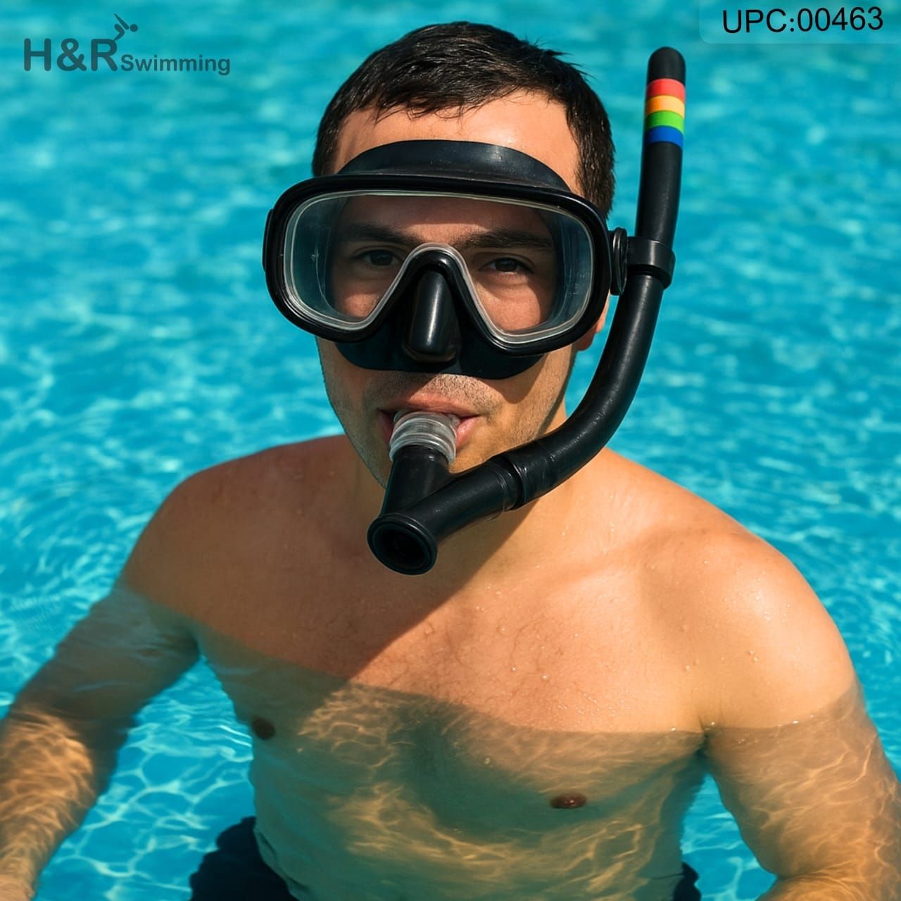 نظارة سباحة وجه مع خرطوم @