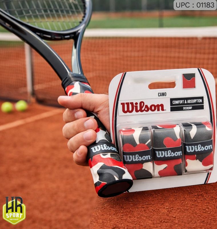 شريط قبضة مضرب Wilson Overgrip (طقم 3 قطع) – تصميم CAMO #