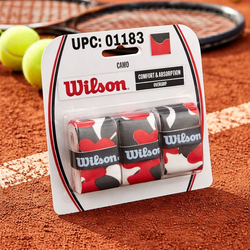 شريط قبضة مضرب Wilson Overgrip (طقم 3 قطع) – تصميم CAMO #
