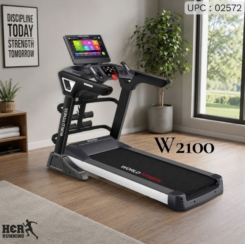 T.V شاشة (W2100) جهاز ركض انكلاين مع حركات موديل ✓