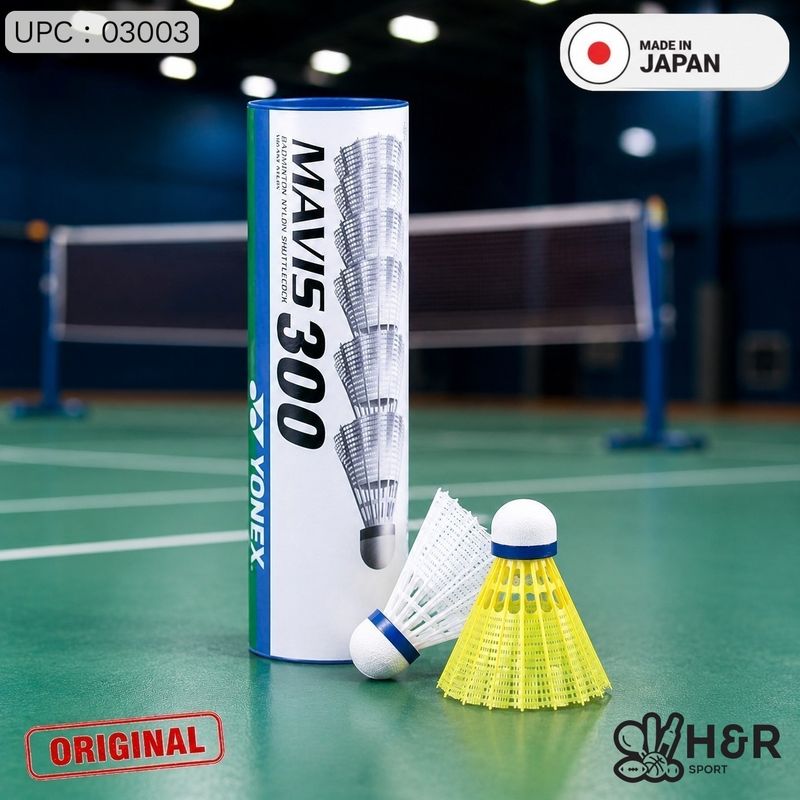 ريش بدمينتون نايلون أصلية لون الأصفر Yonex Mavis 300 *