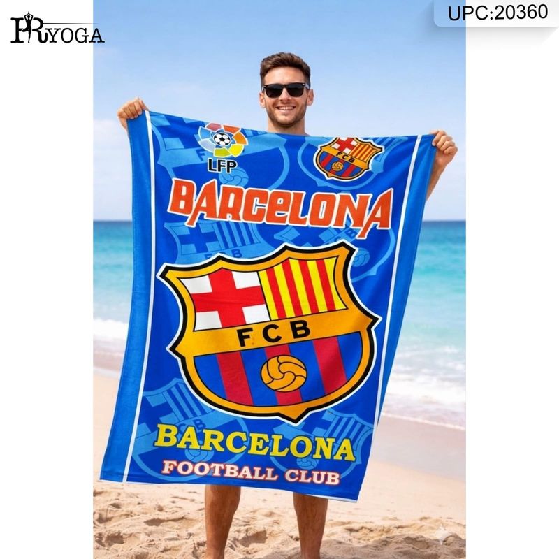 منشفة بعلم برشلونة @