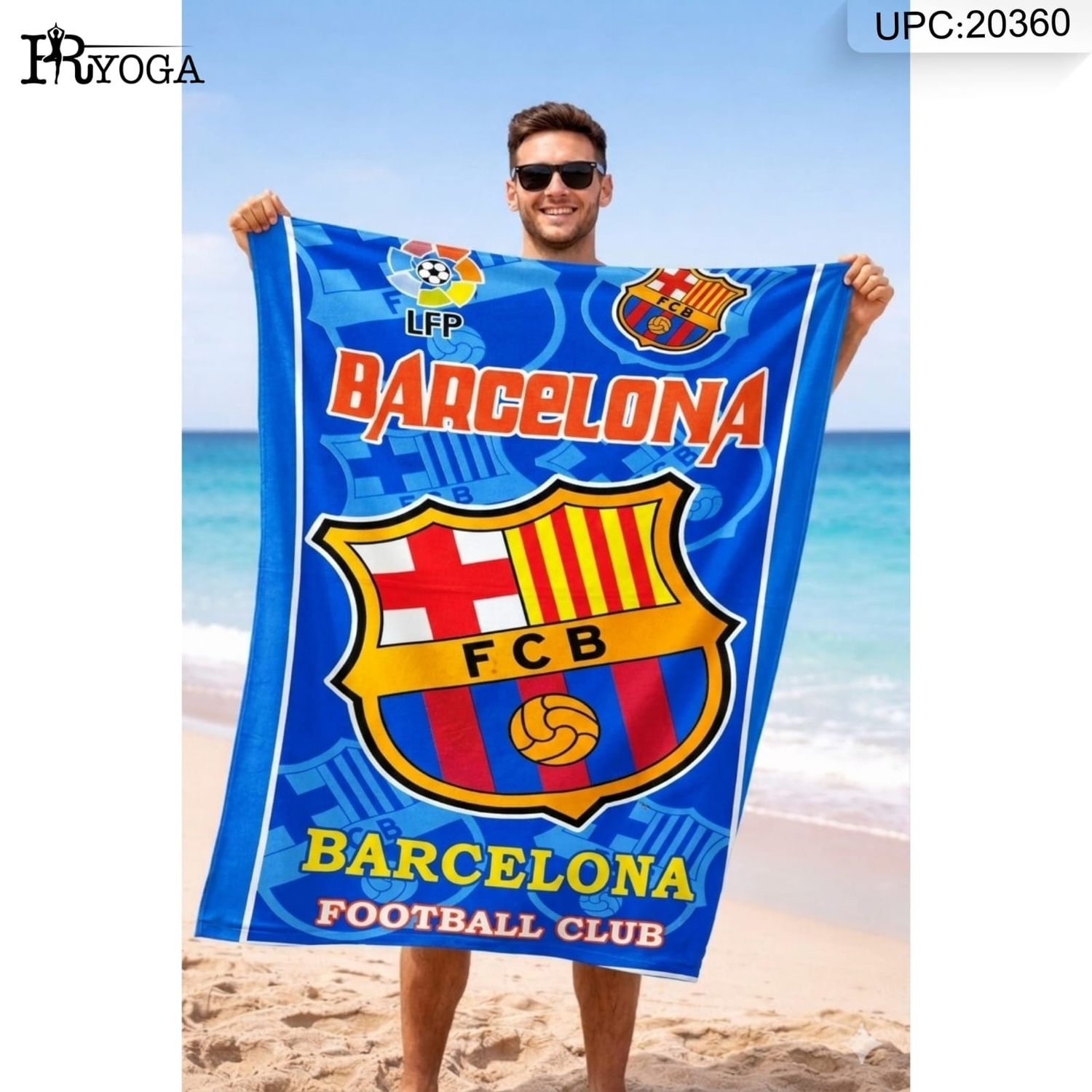 منشفة بعلم برشلونة @